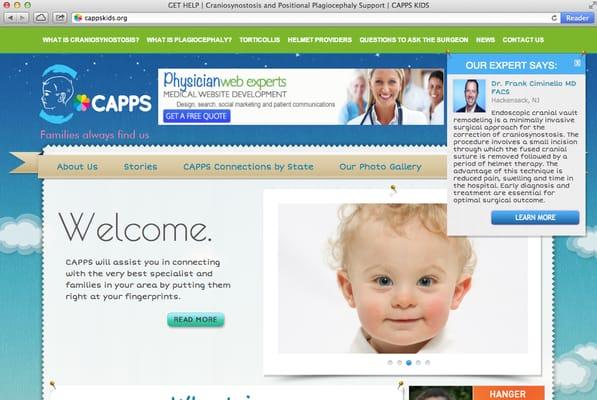 Custom website + doctors search engine developed for CAPPS by Dreams Animation - software development agency in New York