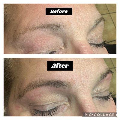 Eyebrows shape with Tinting