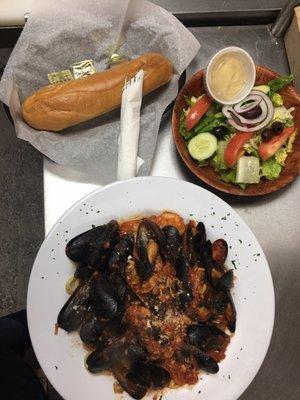 Clam sauce and Seafood special