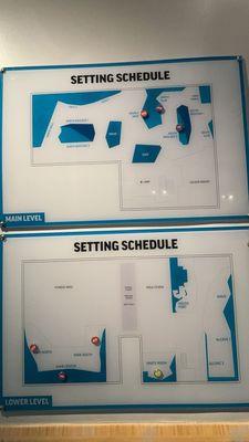 Route setting schedule