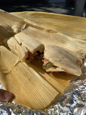 Veggie and cheese tamale