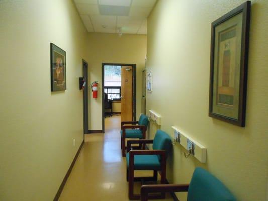 Hallway to exam room/Treatment Room/Restroom!