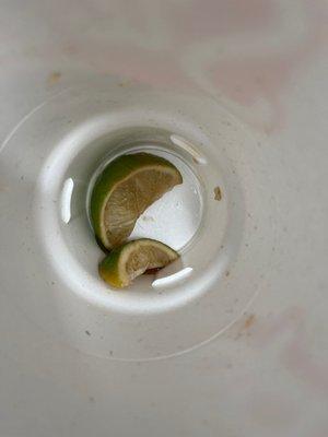 Really this is what you get when you order fresh lime. Not even squeezed.