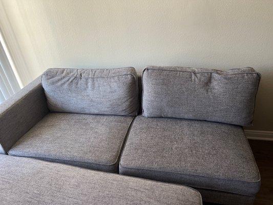 The ugly sofa that they are over charging me for.