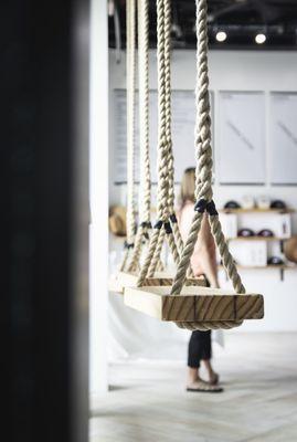 Swing set inside for while you wait for your drinks