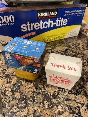 Jasmine Rice- Box size next to my son's baby food for comparison.