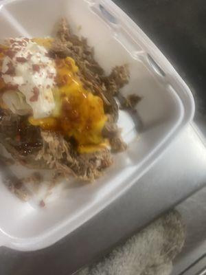 Loaded, barbecue potato