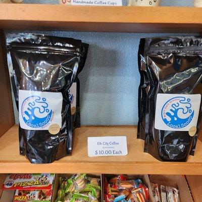 Full selection of fresh Elk City Roasted coffee beans (whole & Ground)