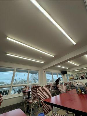 dining area and lighting