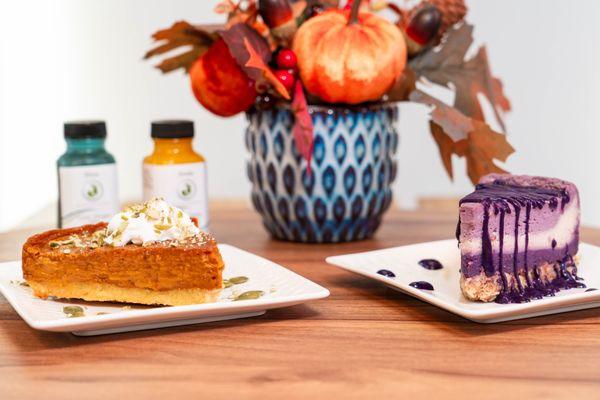 Pumpkin & Ube cheesecake