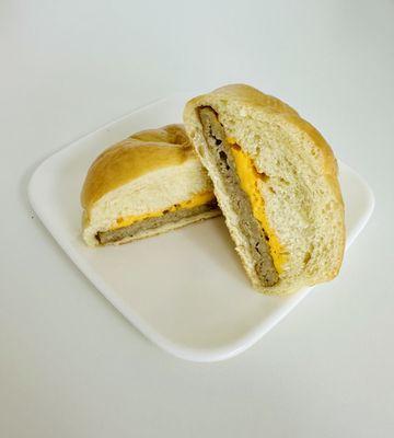 Sausage patty and cheese kolache