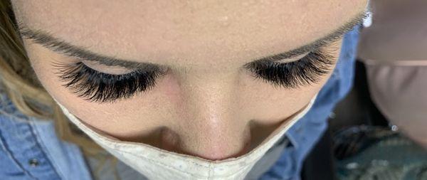 Volume lashes on this lovely