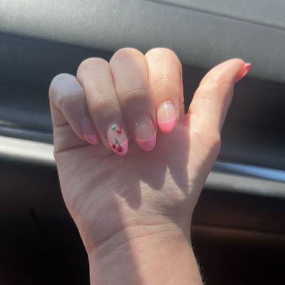 Cute Pinterest inspired nail design looked just like the pic!!