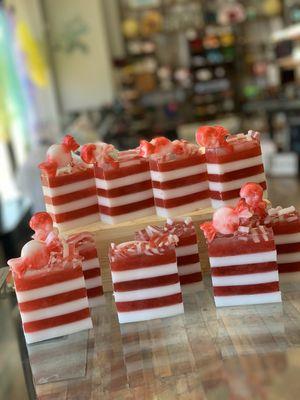 Candy cane soap