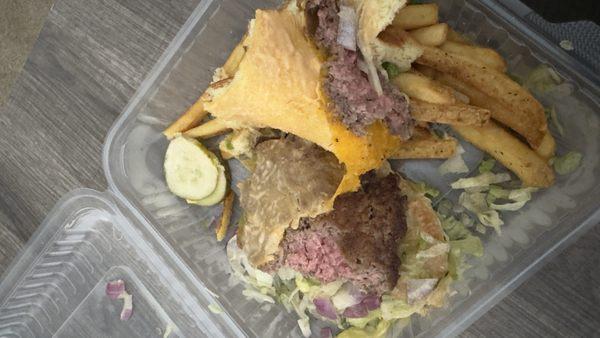 Uncooked raw burger