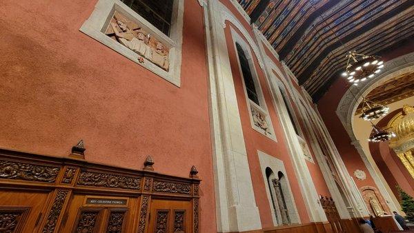 For some reason, Catholic churches on the west side of town love their pink stucco.