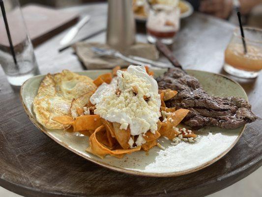 Steak and Chilaquiles