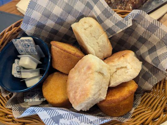 Yum. Cracker Barrel biscuits and corn bread October4th 2024