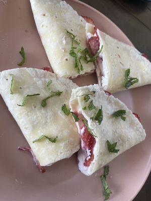 Gluten Free Strawberry Cheesecake Quesadillas