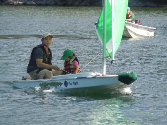 Sailing at Gold Arrow Camp