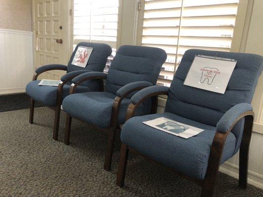 Chairs marked to not sit in.