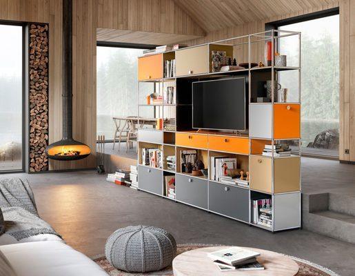 USM Haller custom storage and shelving