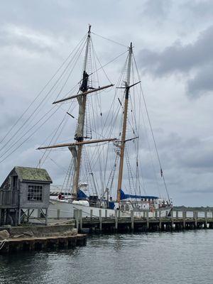 Vessel at town wharf