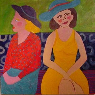 Two Woman Sitting.