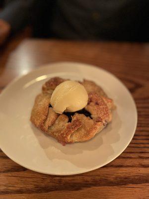 Blueberry crostata & ice cream - perfect ending to a delicious meal!