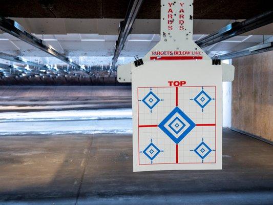 This is one type of the many targets they have. This is in the 50 yards range. There is also a 300 yard range.