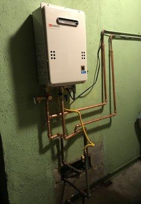 New tankless hot water heater!