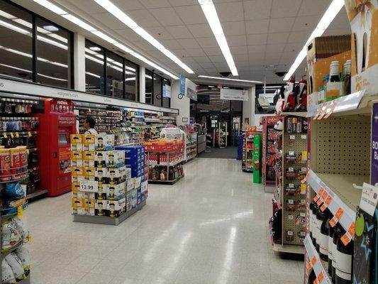 The electronics section which includes  Redbox