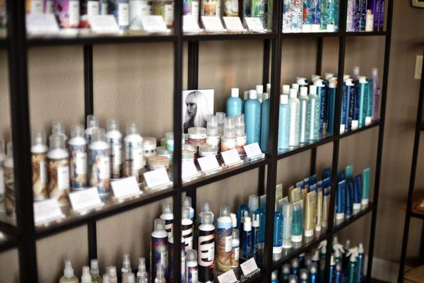 R+Co and aquage haircare products as well as a small boutique!