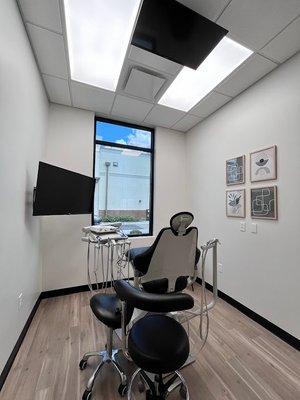 At Thrive Dental Care, we want to keep you comfortable. We offer a variety of amenities such as ceiling TVs! Make your appointment today!