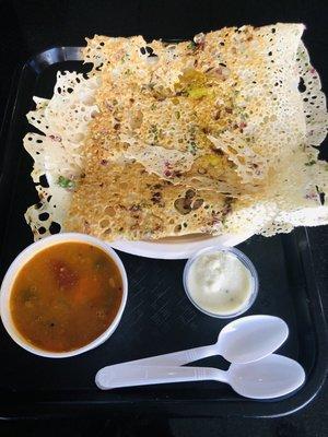 Onion rava masala dosa