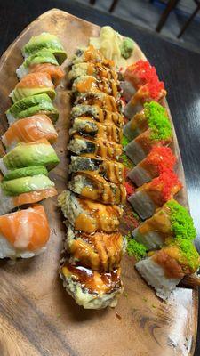 3 specialty rolls.  The waterfall, need you tonight, and November