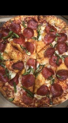 Crust and pepperoni