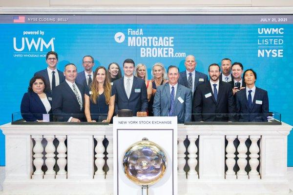 Mike Blackhall ringing the bell at the New York Stock Exchange!