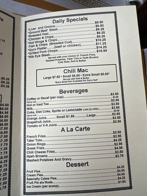 Menu page 2