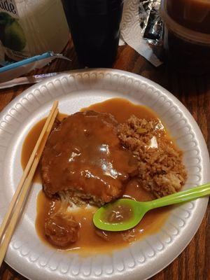 Shrimp egg foo young Fried rice