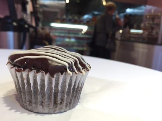 What a delicious way to support a small business! Pictured: Triple Chocolate Lava Cupcake.