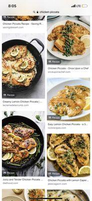 When you look up chicken piccata this is what it's supposed to look like.