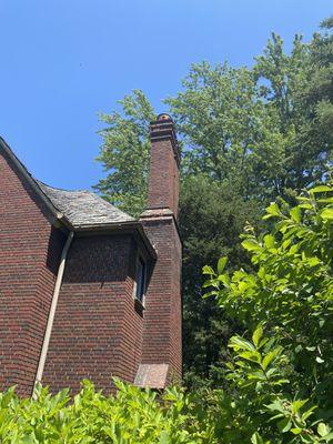 Before photo of chimney rebuild