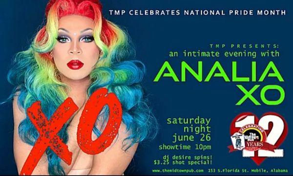 Celebrating Pride with a BANG!  Analia XO is making a return to the Stage at TMP!