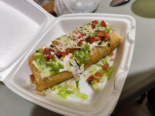 Steak chimichanga