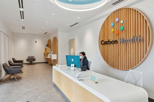 Carbon Health Chino Hills front desk and waiting area