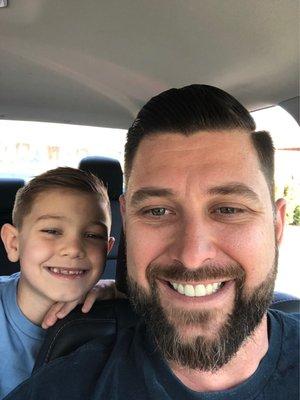 Hair cuts for me and my son