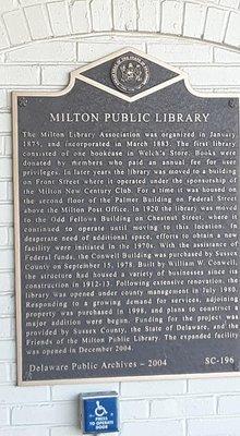 Milton Public Library in a historical nutshell.