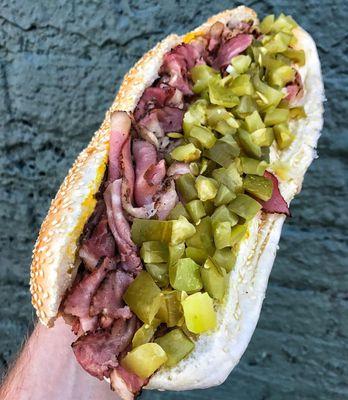 Pastrami with pickles