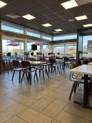 Clean dining area